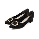 ブラックツイード | ポインテッドトゥゴールドモチーフパンプス | VIVIAN COLLECTION
