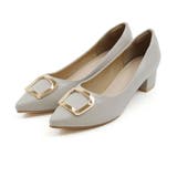 グレー | ポインテッドトゥゴールドモチーフパンプス | VIVIAN COLLECTION