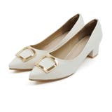 アイボリー | ポインテッドトゥゴールドモチーフパンプス | VIVIAN COLLECTION