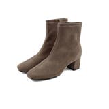 グレージュスエード | スクエアトゥストレッチショートブーツ | VIVIAN COLLECTION