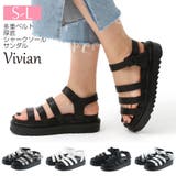 ブラック | Vivian 多重ベルト 厚底 | VIVIAN COLLECTION