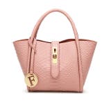ピンク | バッグインバッグで鞄の中身もキレイに整頓♪クロコ型押しBAG ハンドバッグ | VIXY 