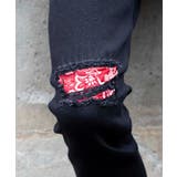 【WEB限定】バンダナダメージブラックスキニー 22-H771 | WEGO【MEN】 | 詳細画像4 