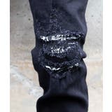 【WEB限定】バンダナダメージブラックスキニー 22-H771 | WEGO【MEN】 | 詳細画像5 