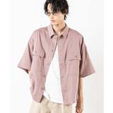 Lピンク | ビッグポケット5分袖CPOシャツ 515033 | WEGO【MEN】