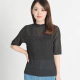 ブラック | シアー編ミフリルハイネックニット BS18SM03-L001 | WEGO【WOMEN】