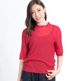 レッド | シアー編ミフリルハイネックニット BS18SM03-L001 | WEGO【WOMEN】