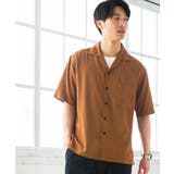ブラウン | フィブリルオープンカラーシャツ BR18SM04-M025 | WEGO【MEN】