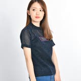 ネイビー | ラメBOXロゴTシャツ BR18SM04-L032 | WEGO【WOMEN】