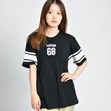 ブラック | スリーブラインロゴプリントTシャツ BR18SP04-L016 | WEGO【WOMEN】