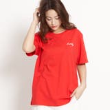 レッド | レタリングワンポイントTシャツ BR18SM05-L041 | WEGO【WOMEN】