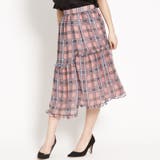 レッドチェック1 | シフォンチェックフリルスカート BR18SM05-L050 | WEGO【WOMEN】