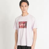 Lパープル | フローラルBOXプリントTシャツ BR18SM04-M049 | WEGO【MEN】