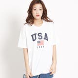 ホワイト | USAロゴプリントTシャツ BR18SM04-L047 | WEGO【WOMEN】