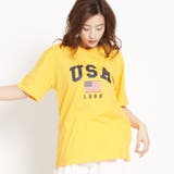 イエロー | USAロゴプリントTシャツ BR18SM04-L047 | WEGO【WOMEN】