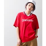 レッド | CONVERSE別注ラインリブTシャツ MC18SM07-L001 | WEGO【WOMEN】