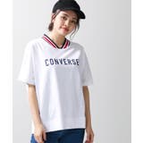 ホワイト | CONVERSE別注ラインリブTシャツ MC18SM07-L001 | WEGO【WOMEN】