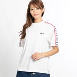 ホワイト | FILA別注ロゴテープTシャツ | WEGO【WOMEN】
