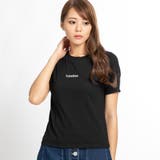 ブラック | 刺繍ロゴリブTシャツ BR18SM07-L010 | WEGO【WOMEN】