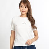 オフホワイト | 刺繍ロゴリブTシャツ BR18SM07-L010 | WEGO【WOMEN】