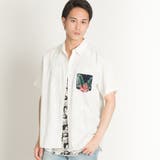 ホワイト | 綿麻ボタニカルポケット半袖シャツ BS18SM07-M002 | WEGO【MEN】