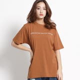 ブラウン | レタリングロゴプリントTシャツ BR18SM08-L004 | WEGO【WOMEN】