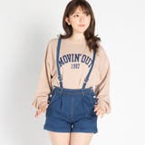 デニム中濃色 | サスペンダー付キショートパンツ BR18WN11-L042 | WEGO【WOMEN】