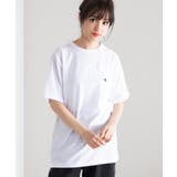 ホワイト | Championワンポイント刺繍Tシャツ C3-P300 | WEGO【WOMEN】