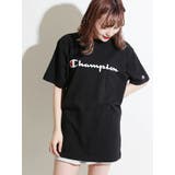 ブラック | ChampionロゴプリントTシャツ C3-P302 | WEGO【WOMEN】