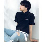 ブラック | Championワンポイント刺繍ポロシャツ C3-P306 | WEGO【MEN】