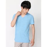 ブルー | Vネック半袖Tシャツ B14SM-1201-004 | WEGO【MEN】