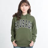 カーキ | ビッグシルエットカレッジロゴプリントパーカー BR17AU11-L004 | WEGO【WOMEN】