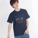 ネイビー | ペンシルロゴTシャツ BR17SM06-M025 | WEGO【MEN】