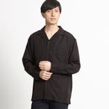 ブラック | フィブリルオープンカラーシャツ BR18SP01-M001 | WEGO【MEN】