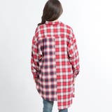 ネルチェックロングシャツ DI17AU10-L018 | WEGO【WOMEN】 | 詳細画像3 