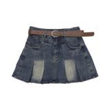 デニム中濃色 | タックプリーツデニムミニスカパン | WEGO【WOMEN】