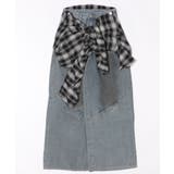 ブルーチェック1 | フェイクシャツスリーブデニム | WEGO【WOMEN】
