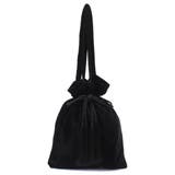 ブラック | 【低身長向け】ベロア巾着トートバッグ DU16AU10-LG0005 | WEGO【WOMEN】