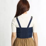 【低身長向け】レトロ刺繍デニムビスチェ | WEGO【WOMEN】 | 詳細画像3