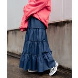 デニム中濃 | ティアードロングスカート 韓国 韓国ファッション | WEGO【WOMEN】