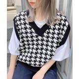 【Figments】千鳥柄ニットベスト | WEGO【WOMEN】 | 詳細画像6
