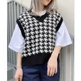 【Figments】千鳥柄ニットベスト | WEGO【WOMEN】 | 詳細画像5