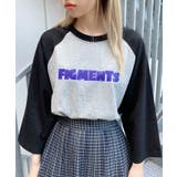 ブルー | 【Figments】コミックロゴラグランT | WEGO【WOMEN】