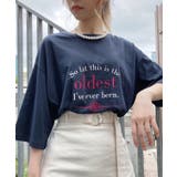 ネイビー | 【Figments】oldsetロゴT | WEGO【WOMEN】
