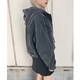 フードデニムジャケット 韓国 韓国ファッション | WEGO【WOMEN】 | 詳細画像4 