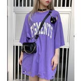 パープル | 【Figments】ヴィンテージカレッジロゴT | WEGO【WOMEN】