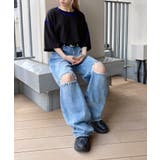 【Figments】デストロイデニムバギーパンツ 韓国 韓国ファッション 大人 | WEGO【WOMEN】 | 詳細画像7 