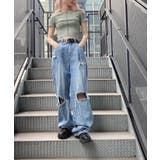 【Figments】デストロイデニムバギーパンツ 韓国 韓国ファッション 大人 | WEGO【WOMEN】 | 詳細画像5 