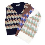 【Figments】マルチ千鳥柄ニットベスト | WEGO【WOMEN】 | 詳細画像4