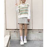 【Figments】マルチ千鳥柄ニットベスト | WEGO【WOMEN】 | 詳細画像3